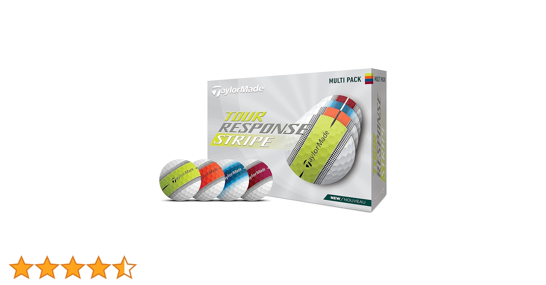 TaylorMade Golf Tour Response Stripe Ball Multi Pack Dozen
